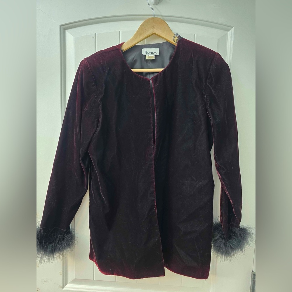 Patra Black and Burgundy Jacket